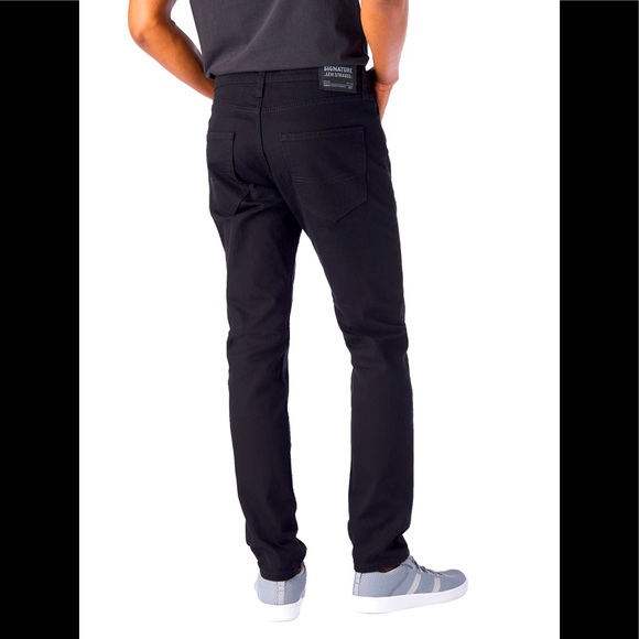 NWT Men’s Levi’s Signature Slim Fit Premium Super Flex Jeans In Black 30” X 30” - Picture 1 of 12